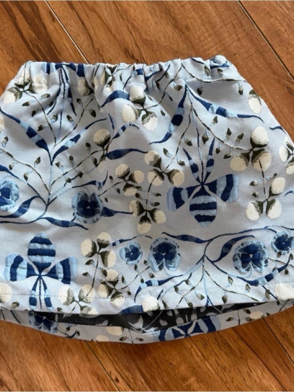 NWT Blue Floral Print Skirt